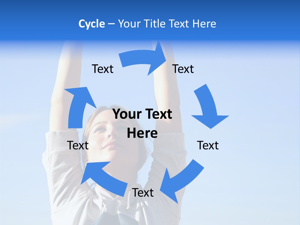 Well Being Training Blue PowerPoint Template