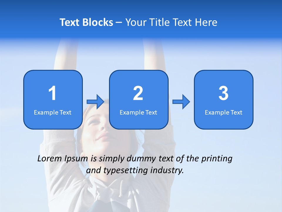 Well Being Training Blue PowerPoint Template