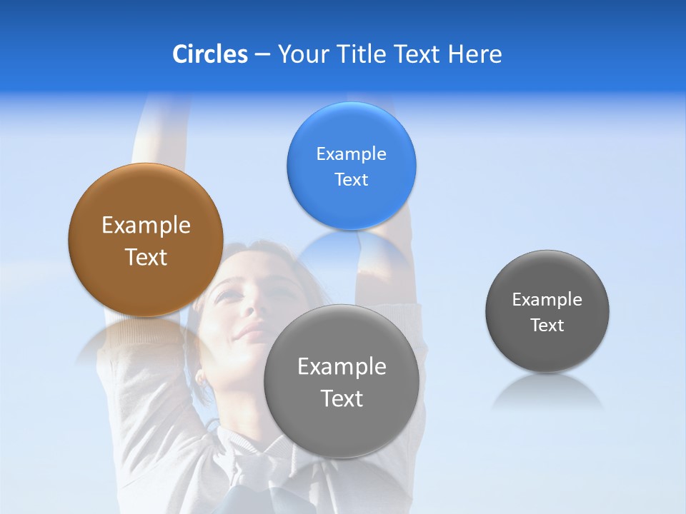 Well Being Training Blue PowerPoint Template