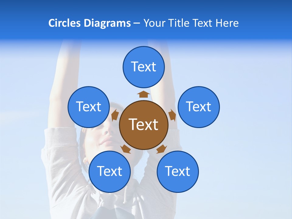 Well Being Training Blue PowerPoint Template