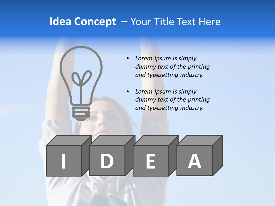 Well Being Training Blue PowerPoint Template