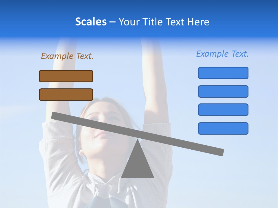 Well Being Training Blue PowerPoint Template