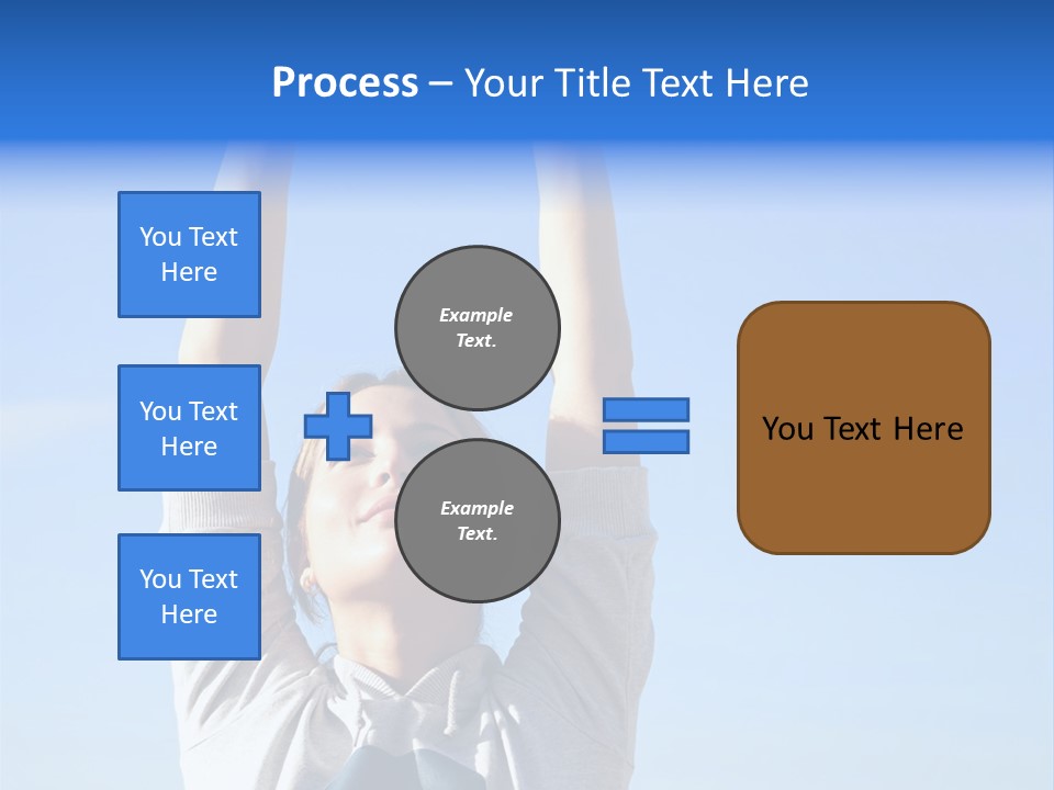 Well Being Training Blue PowerPoint Template