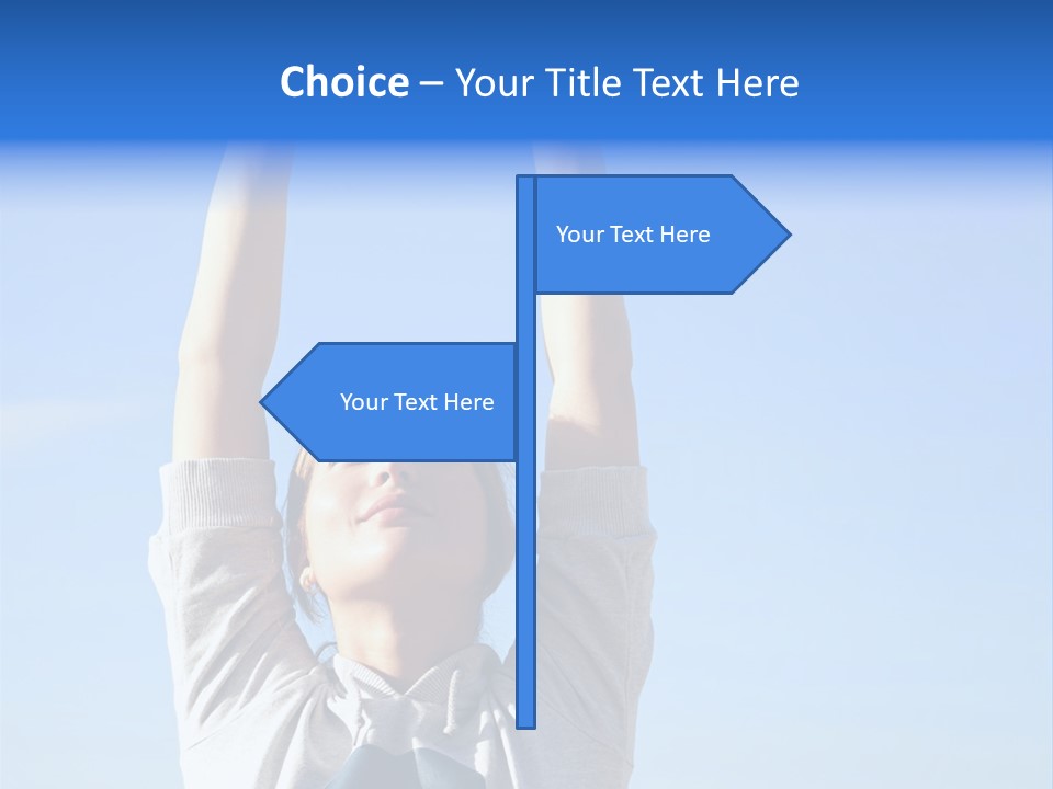 Well Being Training Blue PowerPoint Template
