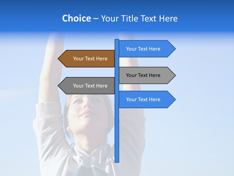 Well Being Training Blue PowerPoint Template