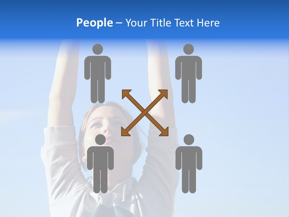 Well Being Training Blue PowerPoint Template