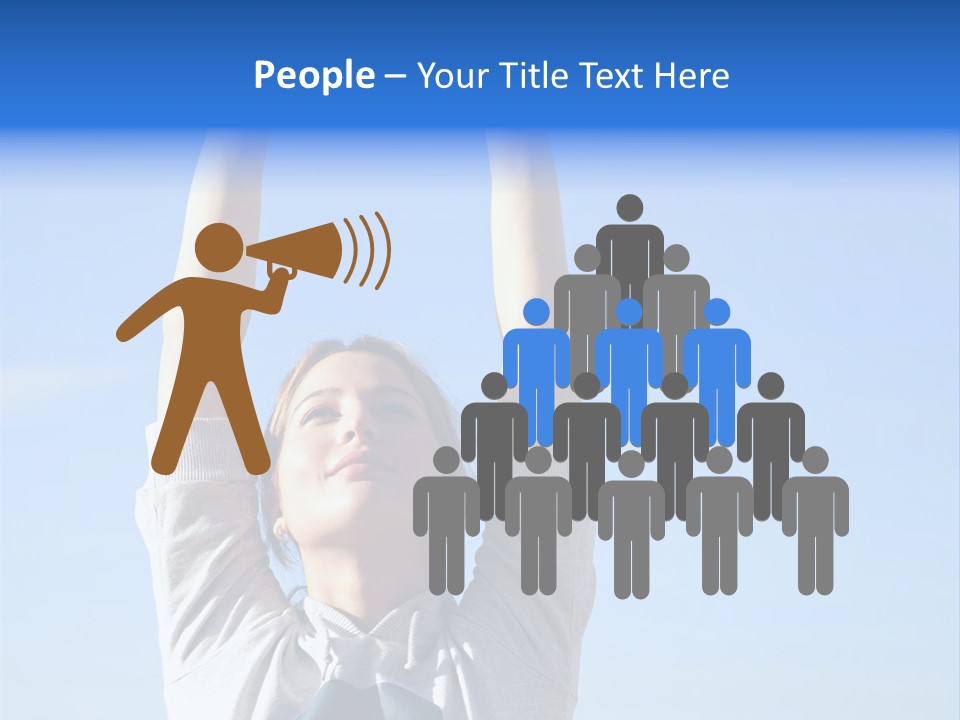 Well Being Training Blue PowerPoint Template