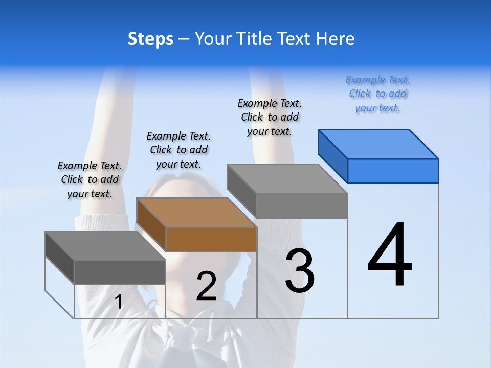 Well Being Training Blue PowerPoint Template