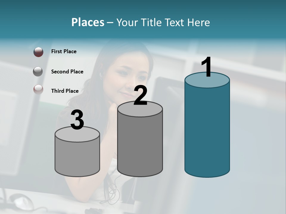 Desktop College Monitor PowerPoint Template