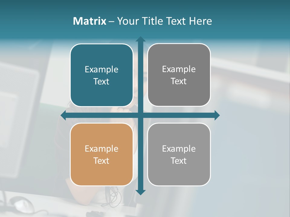 Desktop College Monitor PowerPoint Template