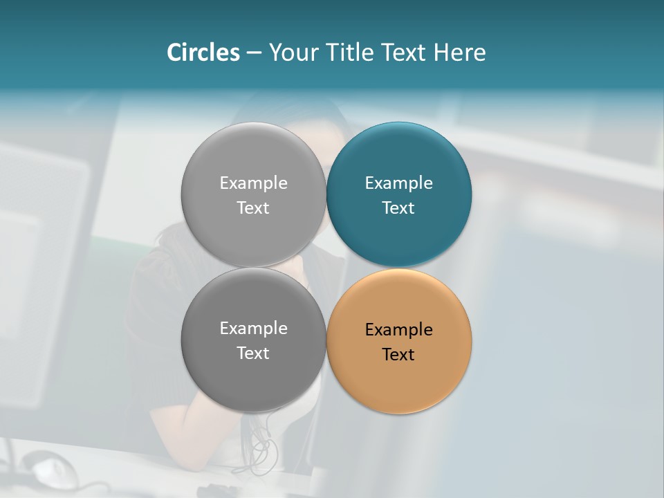 Desktop College Monitor PowerPoint Template