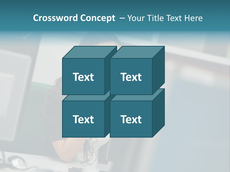 Desktop College Monitor PowerPoint Template