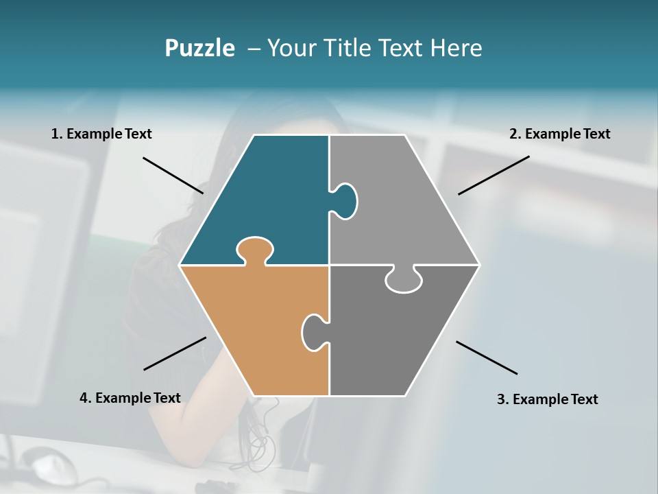 Desktop College Monitor PowerPoint Template