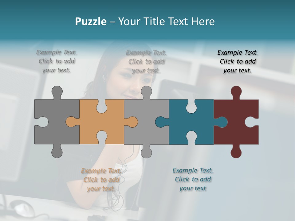 Desktop College Monitor PowerPoint Template