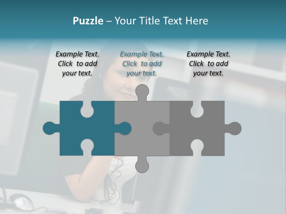Desktop College Monitor PowerPoint Template