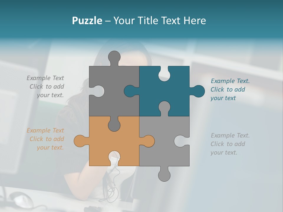Desktop College Monitor PowerPoint Template