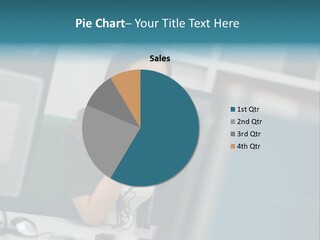 Desktop College Monitor PowerPoint Template