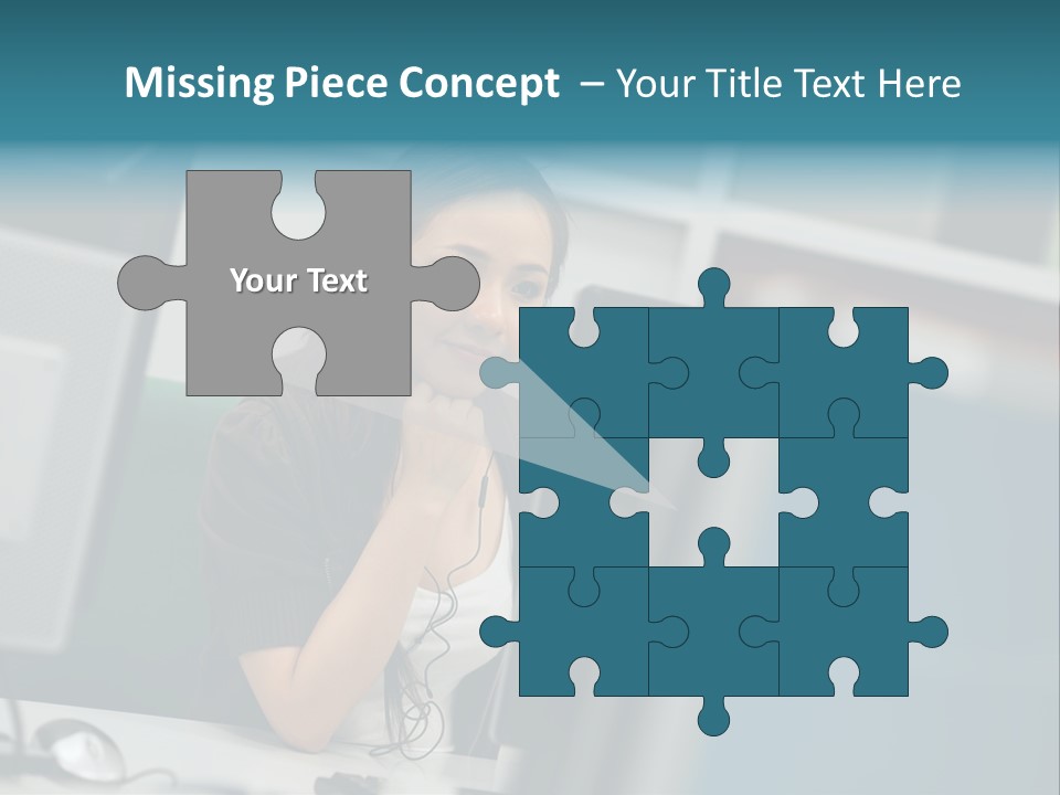 Desktop College Monitor PowerPoint Template