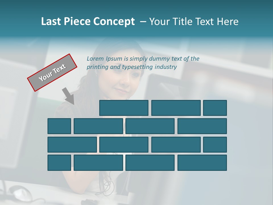 Desktop College Monitor PowerPoint Template