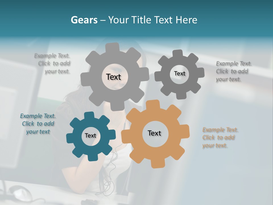 Desktop College Monitor PowerPoint Template