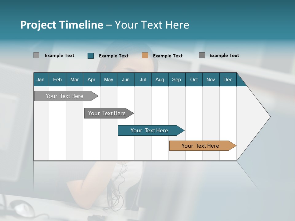 Desktop College Monitor PowerPoint Template