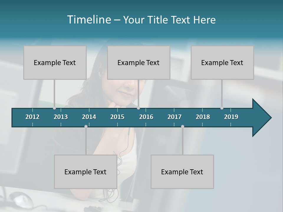 Desktop College Monitor PowerPoint Template