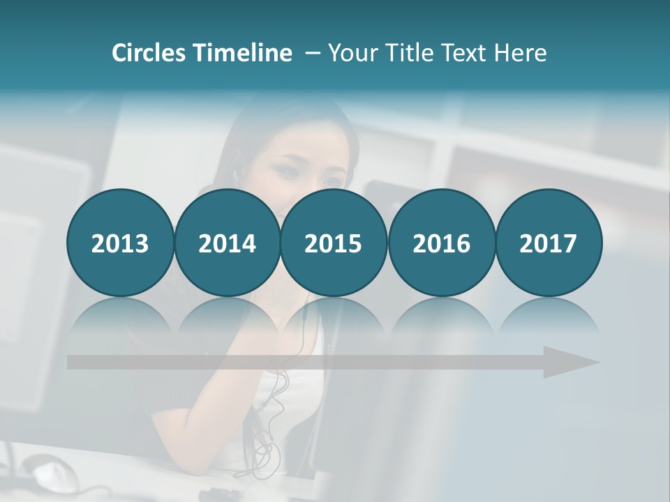 Desktop College Monitor PowerPoint Template