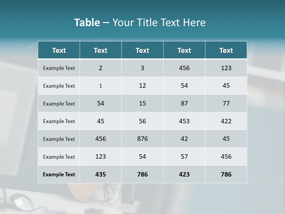 Desktop College Monitor PowerPoint Template