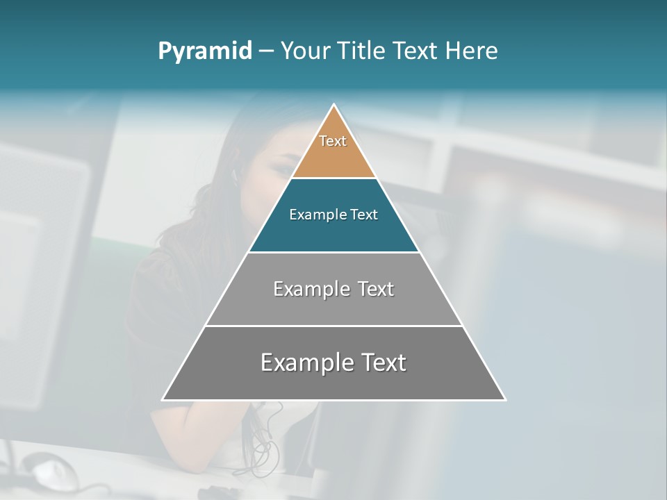 Desktop College Monitor PowerPoint Template
