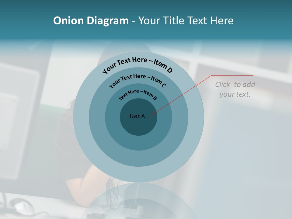 Desktop College Monitor PowerPoint Template