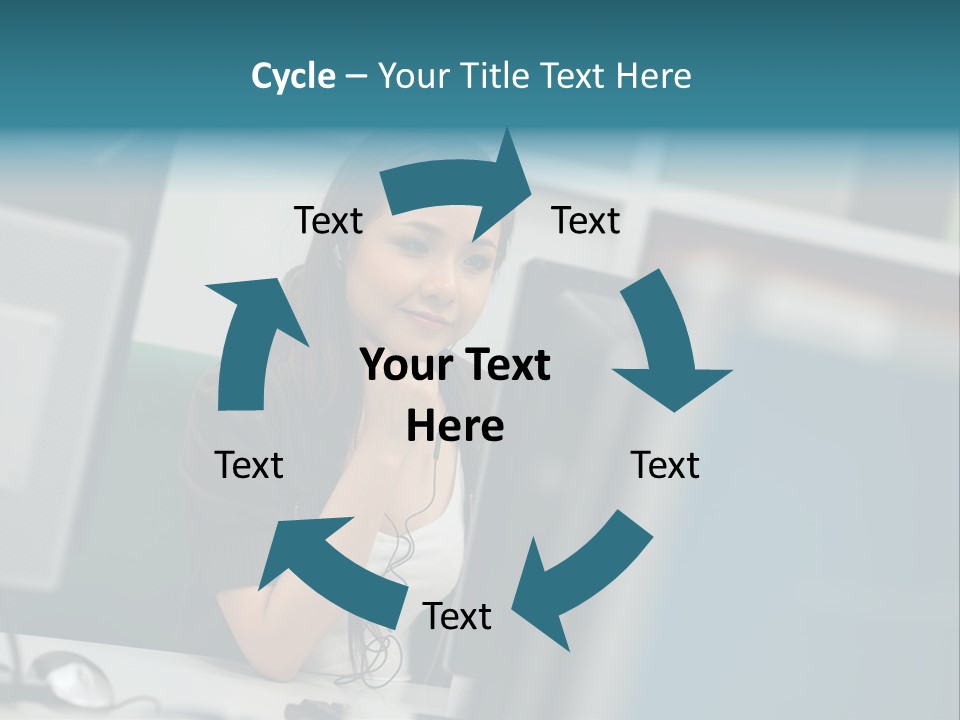 Desktop College Monitor PowerPoint Template