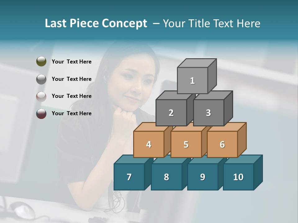 Desktop College Monitor PowerPoint Template