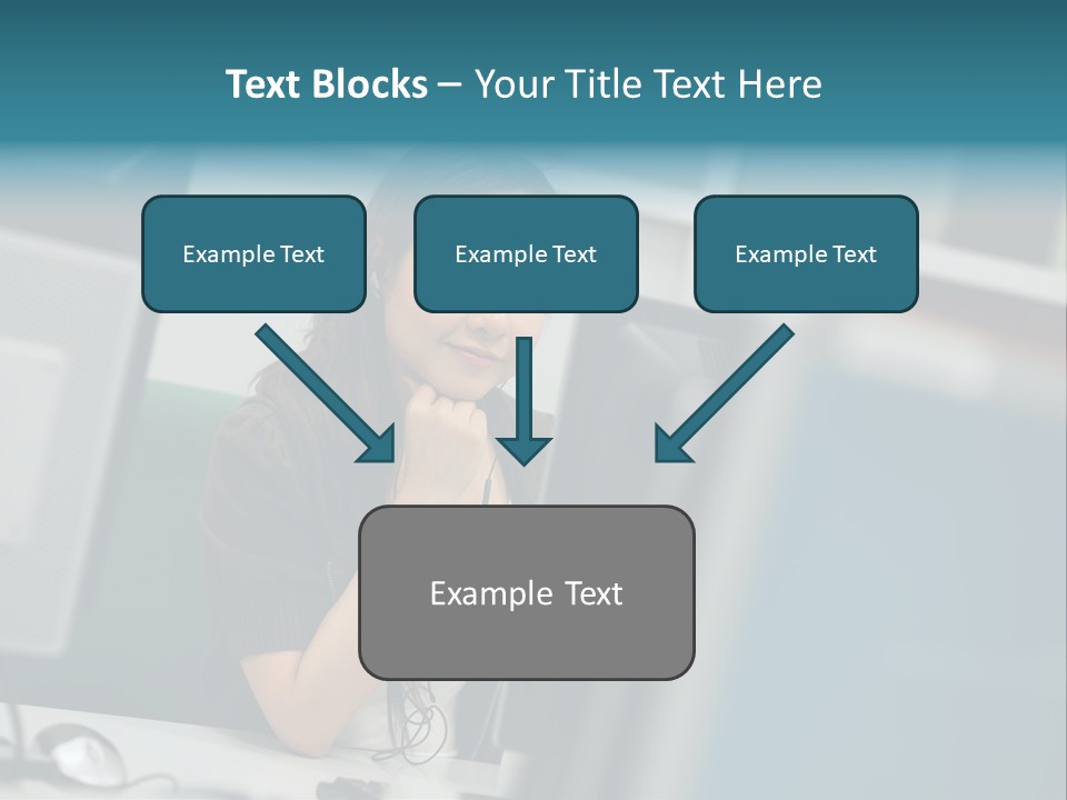 Desktop College Monitor PowerPoint Template