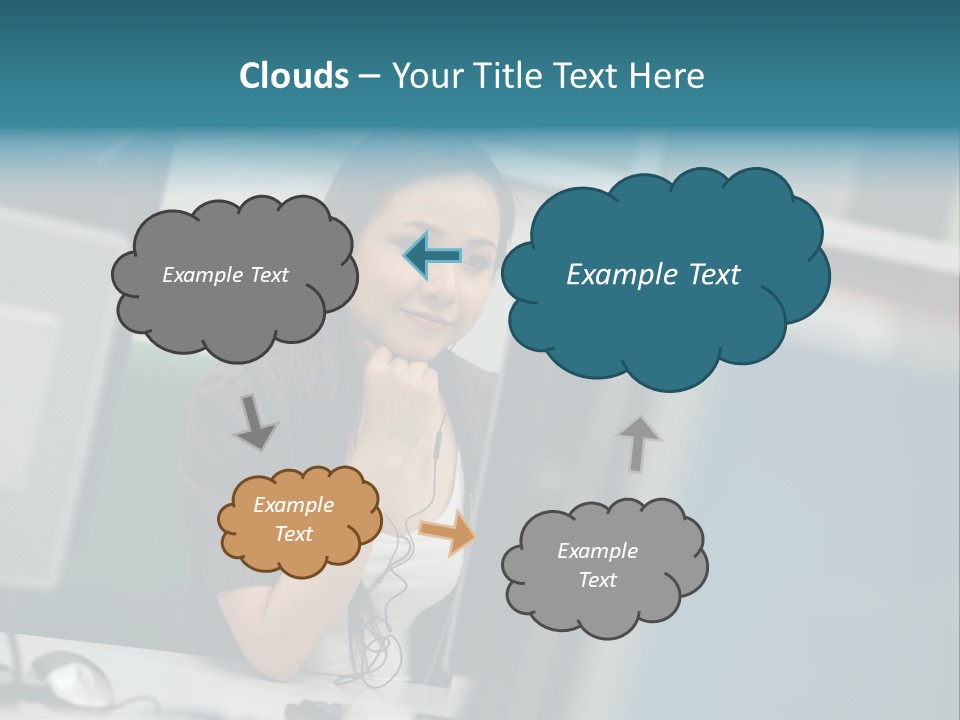 Desktop College Monitor PowerPoint Template