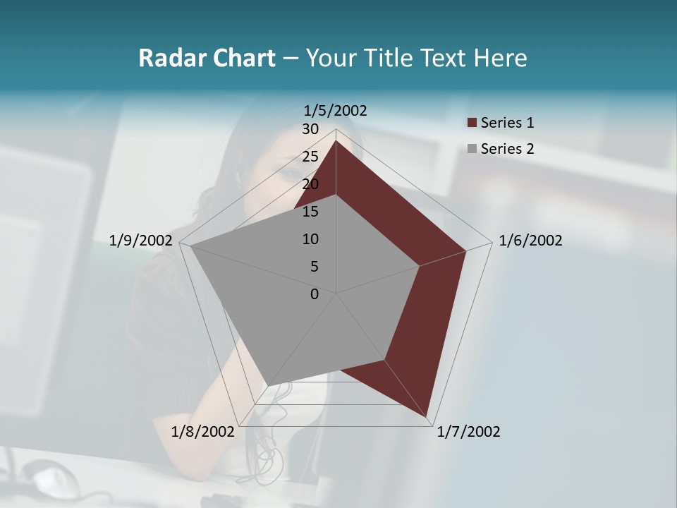 Desktop College Monitor PowerPoint Template