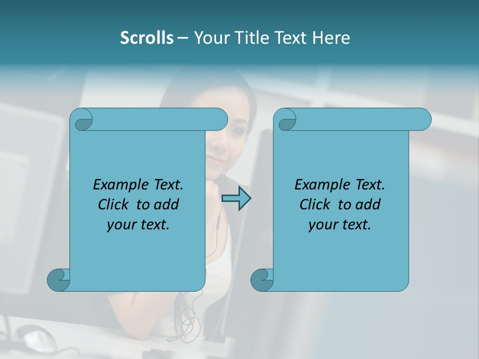 Desktop College Monitor PowerPoint Template