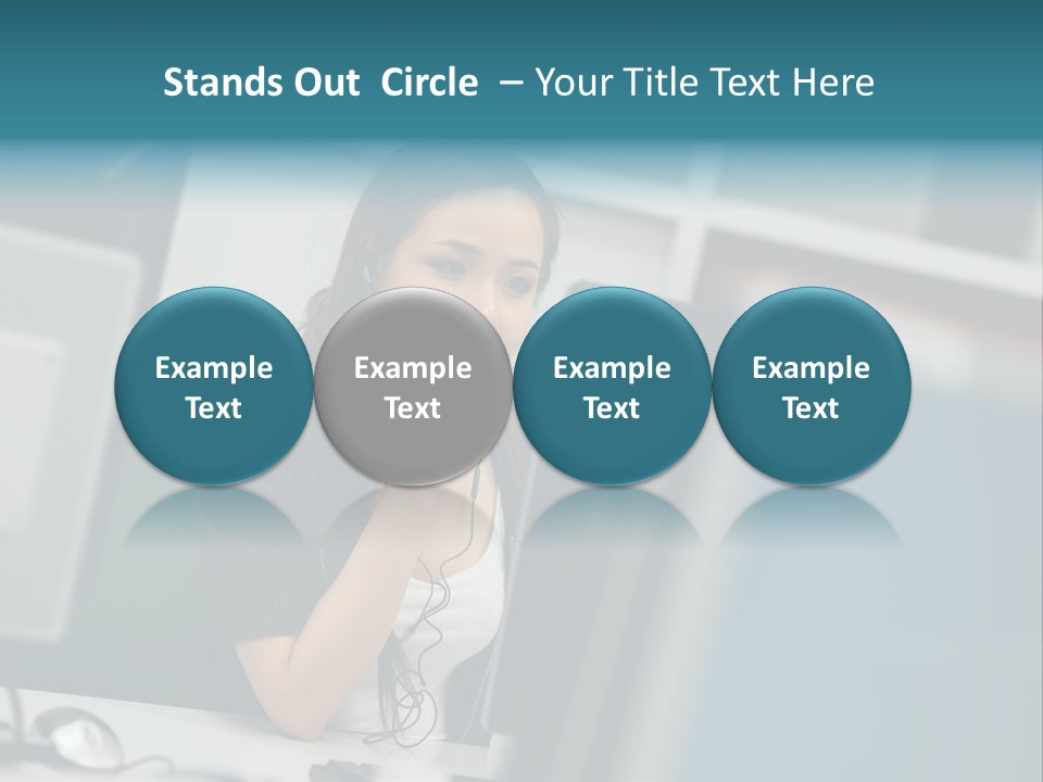 Desktop College Monitor PowerPoint Template