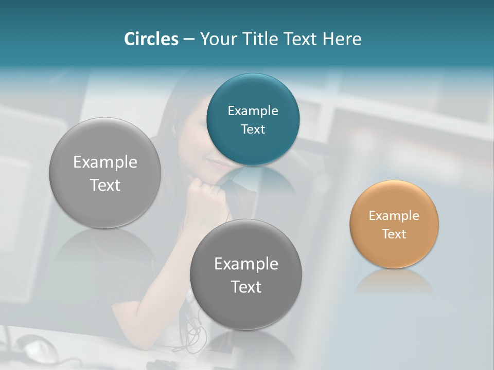 Desktop College Monitor PowerPoint Template