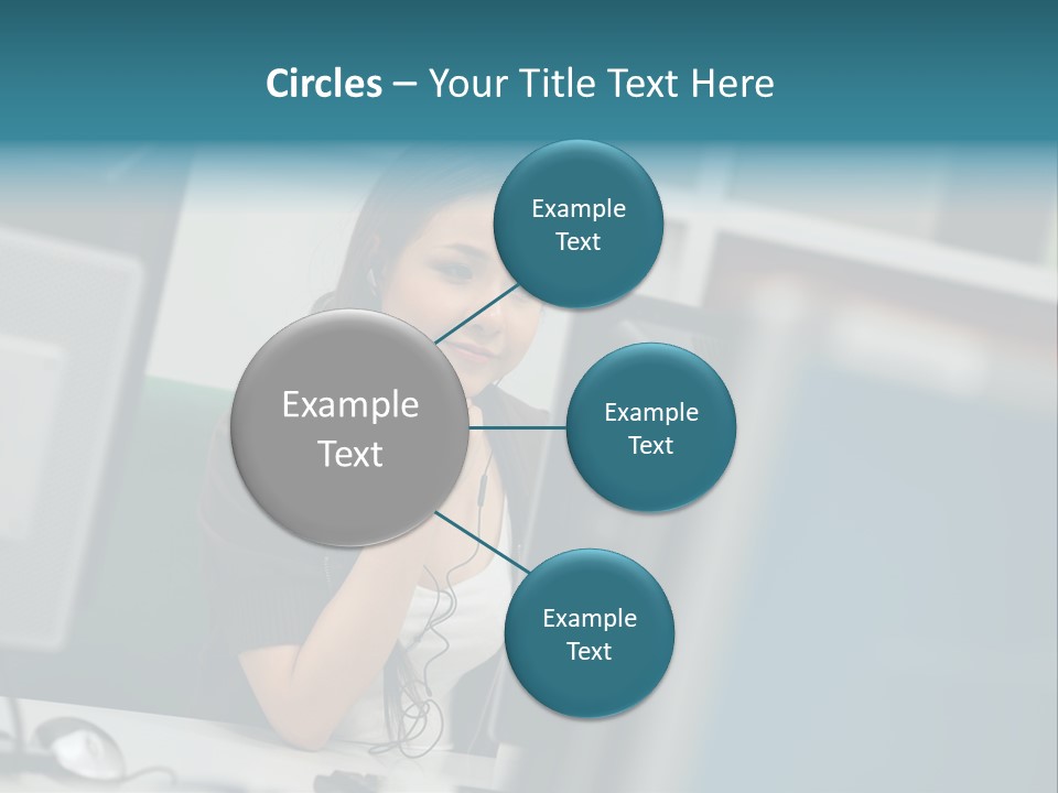 Desktop College Monitor PowerPoint Template