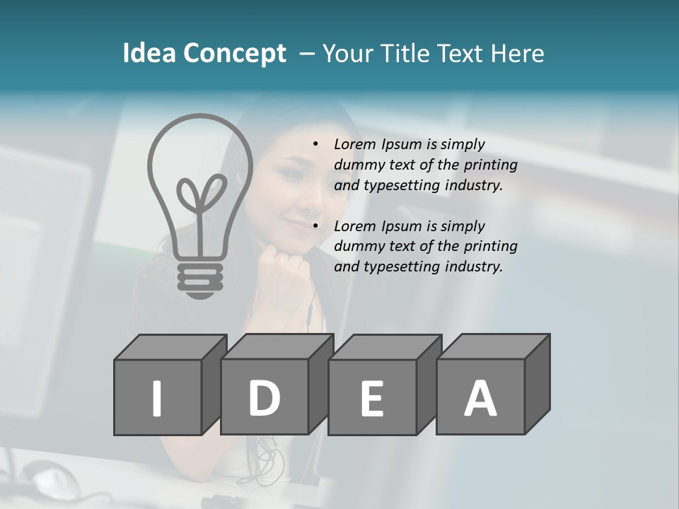 Desktop College Monitor PowerPoint Template