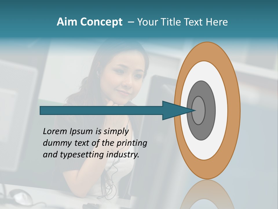 Desktop College Monitor PowerPoint Template