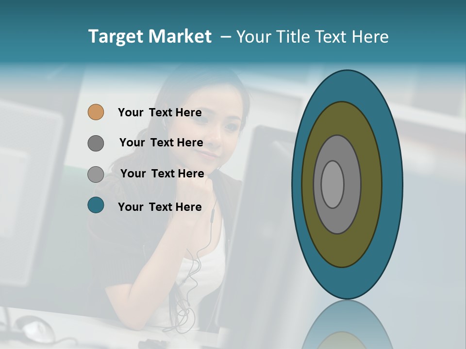 Desktop College Monitor PowerPoint Template