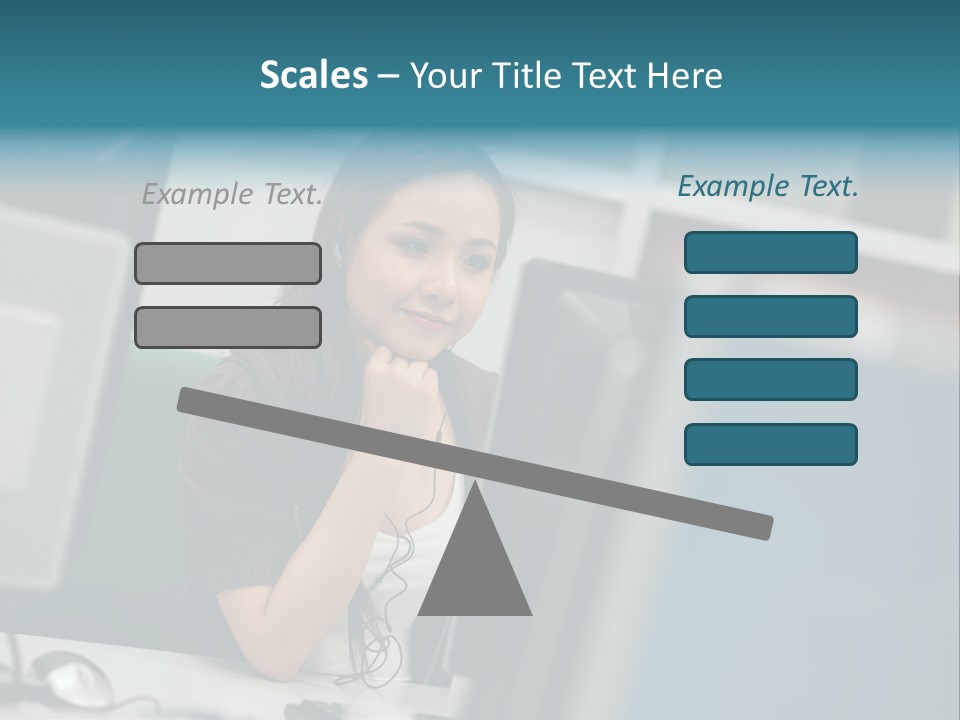 Desktop College Monitor PowerPoint Template