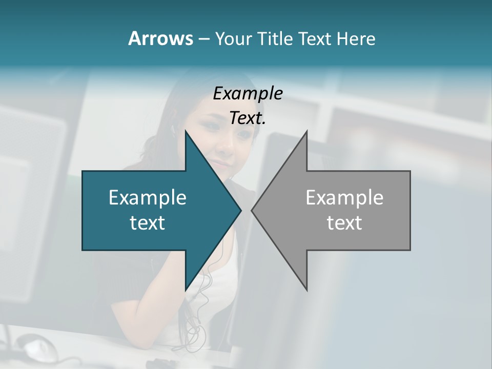Desktop College Monitor PowerPoint Template