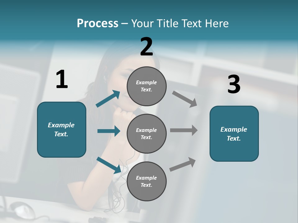 Desktop College Monitor PowerPoint Template