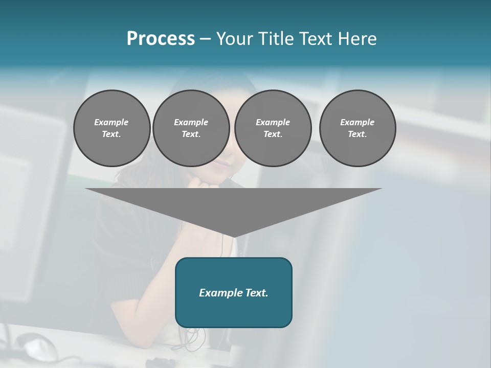 Desktop College Monitor PowerPoint Template