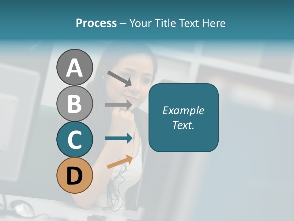 Desktop College Monitor PowerPoint Template