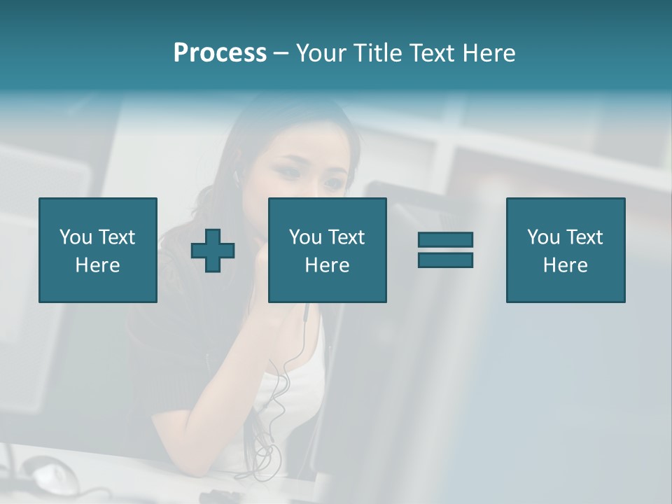 Desktop College Monitor PowerPoint Template