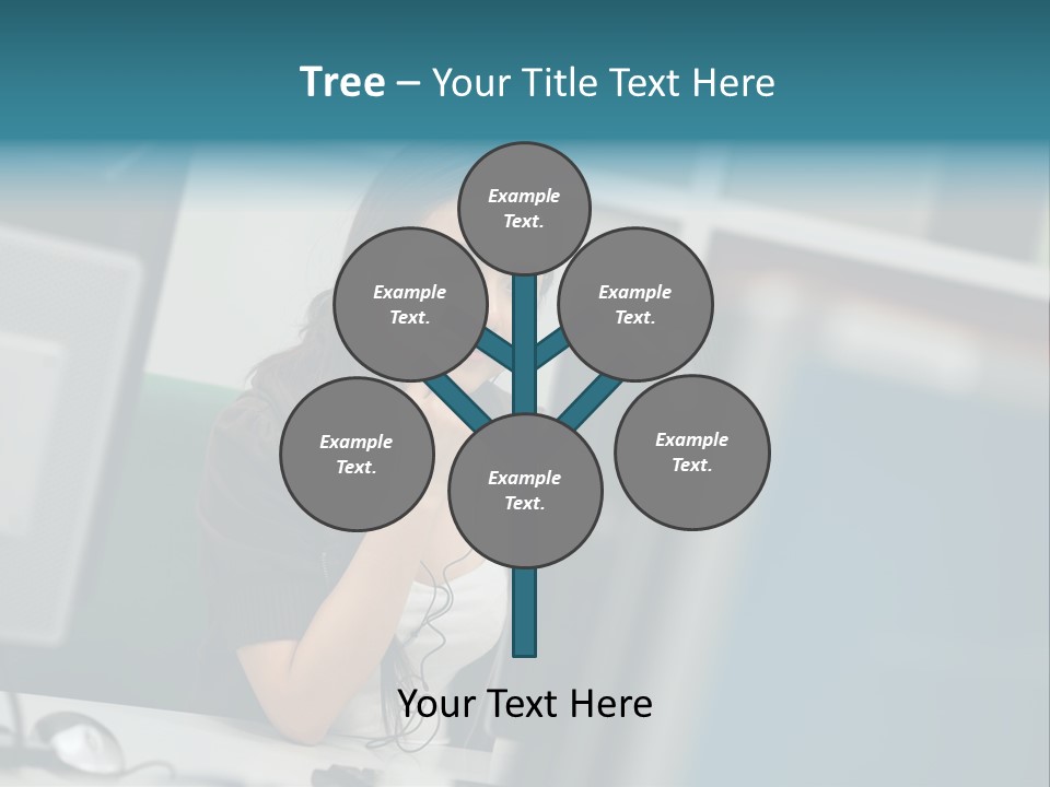 Desktop College Monitor PowerPoint Template