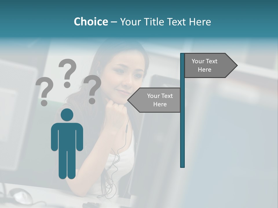 Desktop College Monitor PowerPoint Template